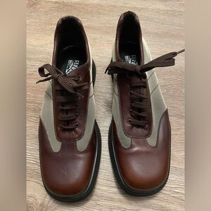 Salvador Ferragamo sport men’s dress sneaker brown size 10 1/2